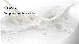  Presentation with milk splashing - Audience pleasing PPT theme consisting of pouring milk splash isolated backdrop and a white colored foreground