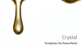  Presentation with drop - Slides featuring pouring-oil-drop-isolated background and a white colored foreground