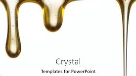  Presentation with drop - Audience pleasing slides consisting of pouring-oil-drop-isolated backdrop and a white colored foreground