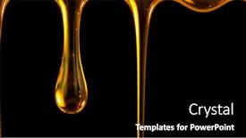  Presentation with drop - Cool new slides with pouring-oil-drop-isolated backdrop and a black colored foreground