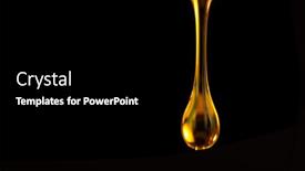  Presentation with drop - Slide deck featuring pouring-oil-drop-isolated background and a black colored foreground