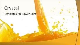  Presentation with orange juice - Cool new slides with pouring-orange-juice-splash-isolated backdrop and a blonde colored foreground