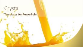  Presentation with orange juice - Amazing PPT layouts having pouring-orange-juice-splash-isolated backdrop and a cream colored foreground