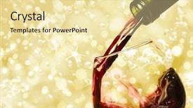  Presentation with christmas lights - Presentation with pouring red wine and holiday background and a blonde colored foreground