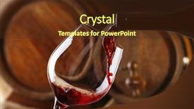  Presentation with out line of glass bottle - Beautiful slides featuring pouring red wine from bottle backdrop and a tawny brown colored foreground