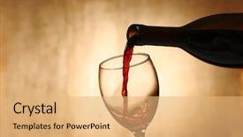  Presentation with milk bottle and milk glass - Amazing theme having pouring red wine from bottle backdrop and a  colored foreground