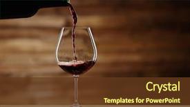  Presentation with wine - Slide deck featuring pouring red wine background and a tawny brown colored foreground