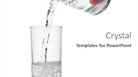  Presentation with pouring water - Colorful PPT theme enhanced with pouring-sparkling-water backdrop and a white colored foreground