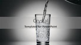  Presentation with pouring water - Audience pleasing slide set consisting of pouring-sparkling-water backdrop and a light gray colored foreground
