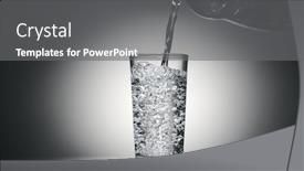  Presentation with pouring water - Audience pleasing PPT layouts consisting of pouring-sparkling-water backdrop and a gray colored foreground