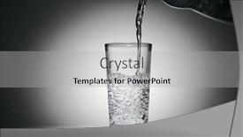  Presentation with pouring water - Beautiful PPT theme featuring pouring-sparkling-water backdrop and a light gray colored foreground