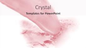  Presentation with white milk - Presentation theme consisting of pouring-strawberry-milk-isolated background and a lemonade colored foreground