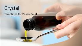  Presentation with syrup - Slide deck enhanced with pouring syrup in spoon closeup background and a lemonade colored foreground