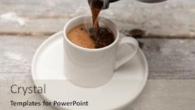  Presentation with turkish - Presentation theme enhanced with pouring-turkish-coffee-from-traditional background and a soft green colored foreground