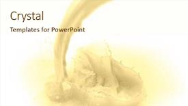  Presentation with milkshake - Audience pleasing presentation theme consisting of pouring vanilla flavored milk backdrop and a  colored foreground