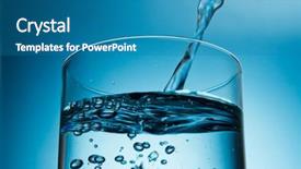  Presentation with pouring water - PPT layouts with pouring water in glass top background and a teal colored foreground