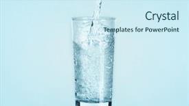  Presentation with pouring water - PPT layouts enhanced with pouring water into glass background and a cool aqua colored foreground