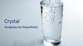  Presentation with pouring water - Colorful theme enhanced with pouring water into glass backdrop and a sky blue colored foreground