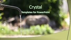  Presentation with water scarcity - PPT layouts consisting of pouring water outdoors water scarcity background and a wine colored foreground