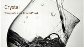  Presentation with pouring water - Amazing presentation theme having pouring water backdrop and a sky blue colored foreground