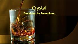  Presentation with dark space - Presentation design enhanced with pouring whiskey into glass background and a wine colored foreground
