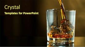  Presentation with dark space - Colorful presentation enhanced with pouring whiskey into glass in freeze motion free space for text dark background backdrop and a wine colored foreground