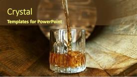  Presentation with whisky - Slide deck featuring pouring-whisky-into-glass-inside background and a tawny brown colored foreground