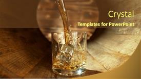  Presentation with whisky - PPT layouts enhanced with pouring-whisky-into-glass-inside background and a tawny brown colored foreground