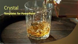  Presentation with whisky - Presentation theme featuring pouring-whisky-into-the-glass background and a tawny brown colored foreground