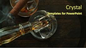  Presentation with whisky - Slides having pouring-whisky-into-the-glass background and a wine colored foreground