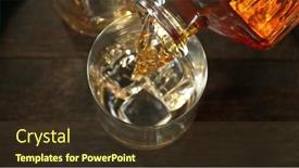  Presentation with whisky - PPT layouts enhanced with pouring-whisky-into-the-glass background and a tawny brown colored foreground