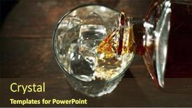  Presentation with whisky - Theme featuring pouring-whisky-into-the-glass background and a tawny brown colored foreground