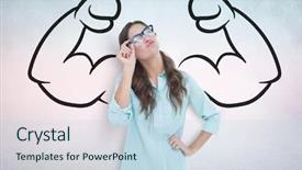  Presentation with concrete wall questions - Colorful presentation theme enhanced with pout - digital composite of happy young backdrop and a lemonade colored foreground