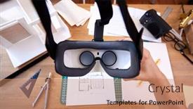  Presentation with building plans - Presentation featuring pov-shot-of-female-architect background and a coral colored foreground