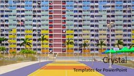  Presentation with hong kong finance - Amazing theme having poverty development - public building landmark of hong backdrop and a yellow colored foreground