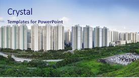  Presentation with poverty development - Cool new presentation with poverty development - public estate in hong kong backdrop and a light blue colored foreground