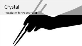  Presentation with waiter hand in white glove - PPT theme having poverty education - hand with chopsticks isolated background and a  colored foreground