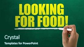  Presentation with food - Presentation design featuring poverty education - looking for food background and a forest green colored foreground