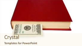  Presentation with education money - Audience pleasing PPT layouts consisting of poverty education - money in book isolated backdrop and a  colored foreground