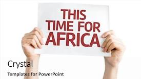  Presentation with poverty - Audience pleasing theme consisting of poverty education - this time for africa card backdrop and a white colored foreground