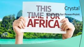  Presentation with africa - PPT theme featuring poverty education - this time for africa card background and a arctic colored foreground