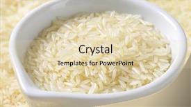  Presentation with jasmine - PPT layouts consisting of poverty free - detail of jasmine rice background and a lemonade colored foreground