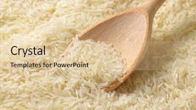  Presentation with jasmine - Presentation featuring poverty free - jasmine rice with wooden spoon background and a lemonade colored foreground
