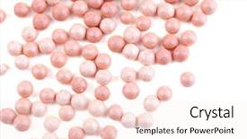  Presentation with powder - Slide set featuring powder-balls-isolated-on-white background and a sky blue colored foreground