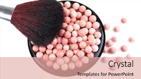  Presentation with powder - Amazing presentation theme having powder balls isolated on white backdrop and a coral colored foreground