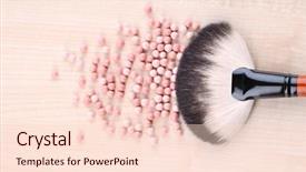  Presentation with powder - Slide deck consisting of powder-balls-on-wooden-background background and a lemonade colored foreground