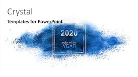  Presentation with color splash - Colorful slide set enhanced with powder-classic-blue-splash backdrop and a white colored foreground