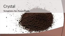  Presentation with powder - Audience pleasing presentation design consisting of powder coffee isolated backdrop and a light gray colored foreground