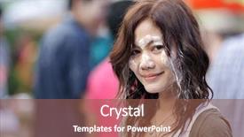  Presentation with new year - PPT layouts with powder during songkran new year background and a tawny brown colored foreground