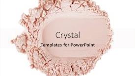  Presentation with foundation - Slide deck consisting of powder face smear smear of foundation for face cosmetic smear isolated on white background background and a lemonade colored foreground